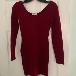 FOREVER21 wine colored body con dress size S